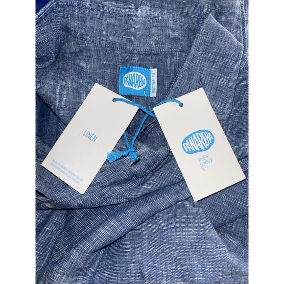 NWT Panareha Men's 100% ORGANIC COTTON Linen PopOver Size Large - Picture 5 of 6